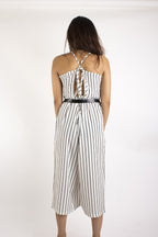 Rayé Blanc Noir Jumpsuit