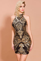 Golden Girl Noir Luxe Dress