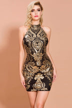 Golden Girl Noir Luxe Dress