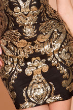 Golden Girl Noir Luxe Dress