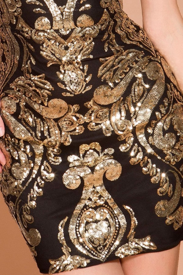 Golden Girl Noir Luxe Dress