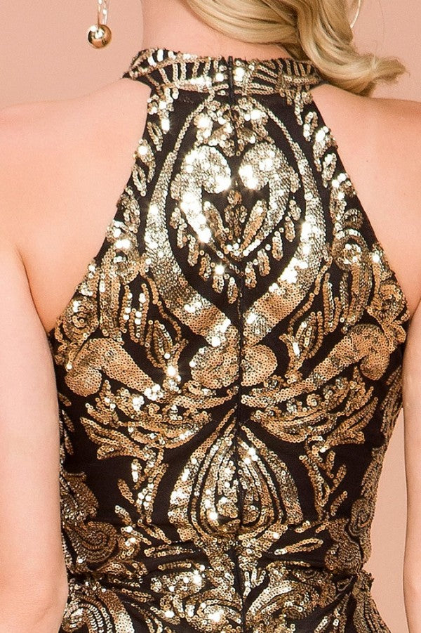 Golden Girl Noir Luxe Dress