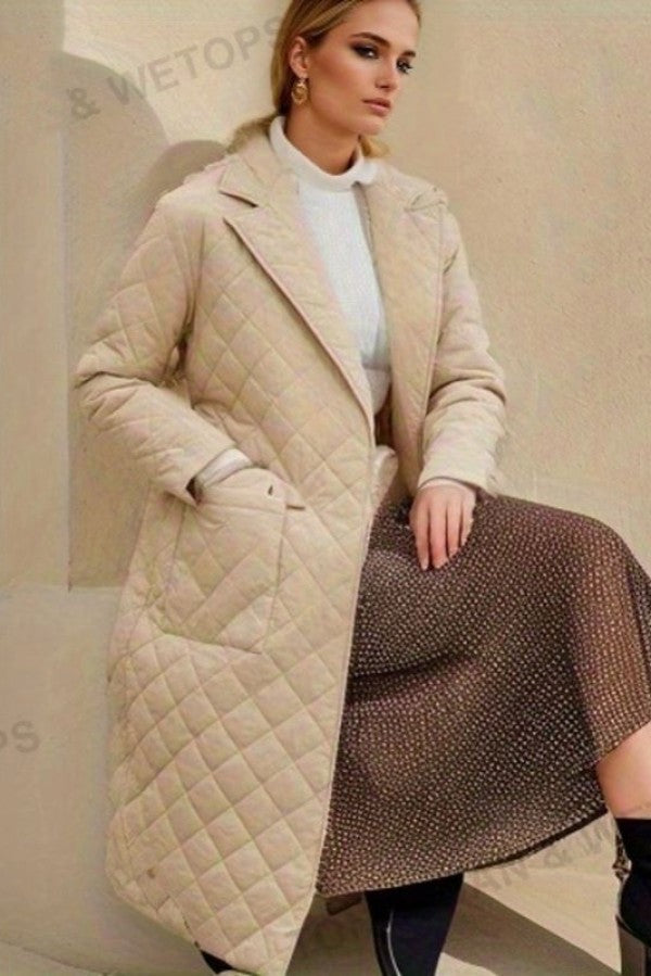 Luxe Quilted Long Overcoat