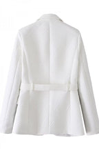 Serena White Belted Blazer