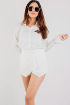 Embroidered Patch Shirt