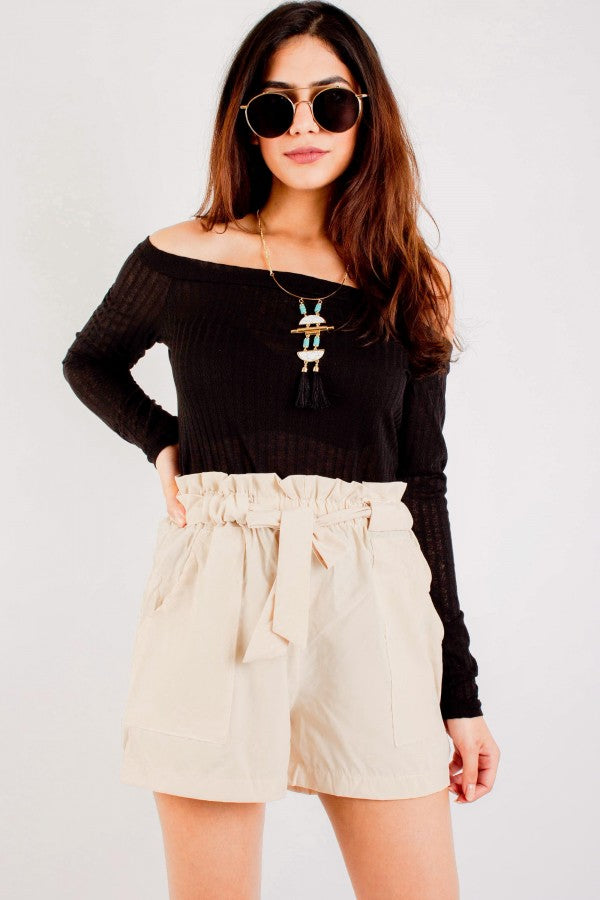Black Off Shoulder Top