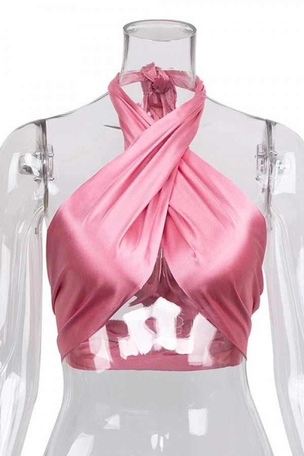 Bonita Pink Satin Co-ords
