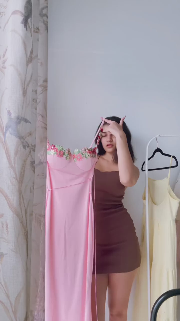 Pink Petal Girdling Dress