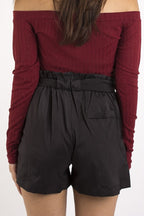 Black High Waist Shorts