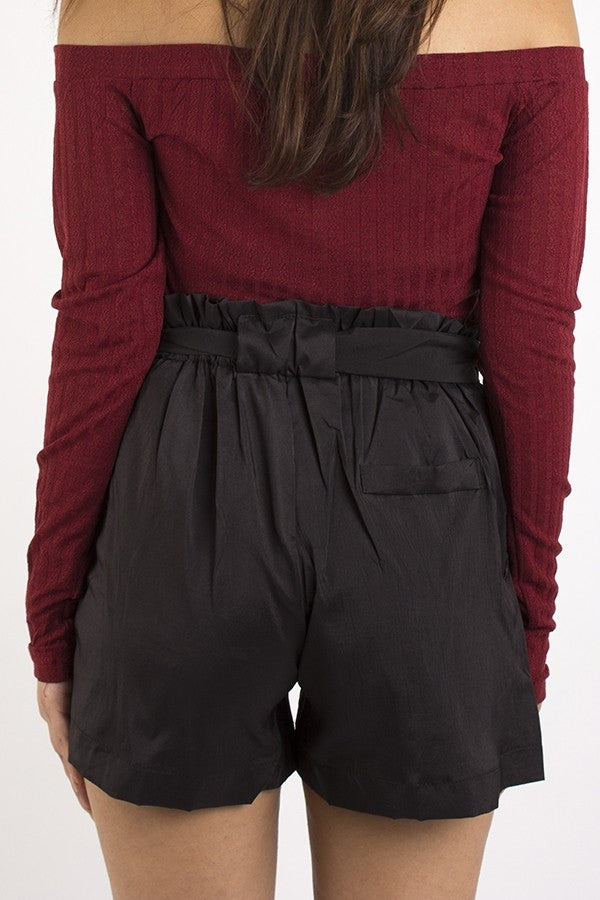 Black High Waist Shorts