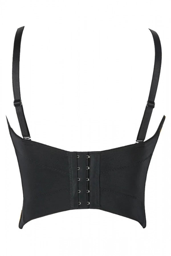 Alessandra Gold Noir Bustier