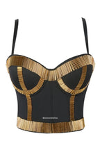 Alessandra Gold Noir Bustier