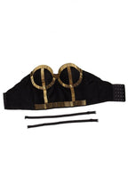 Alessandra Gold Noir Bustier