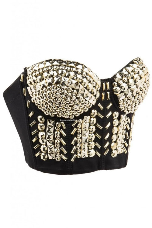 Alexandra Gold Rivet Bustier