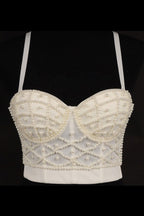 White Pearl Bustier Top