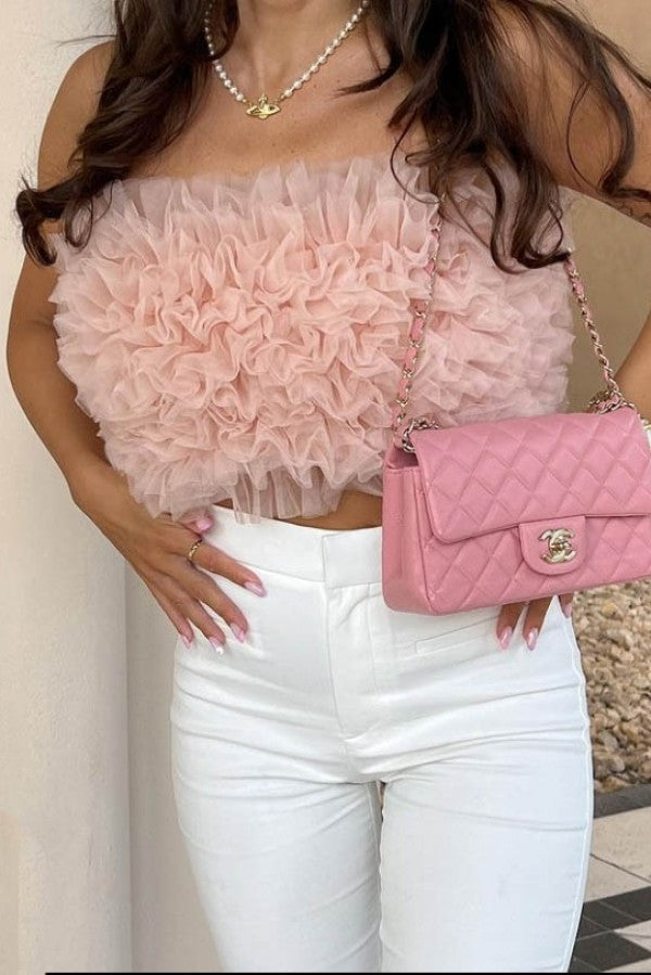 Lace Silk Tulle Top