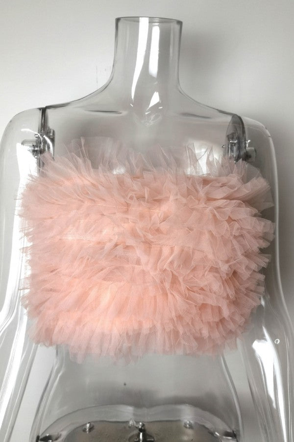 Lace Silk Tulle Top