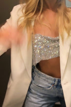 Luxe Rhinestone Crystal Top