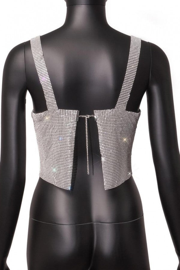 Luxe Rhinestone Crystal Top