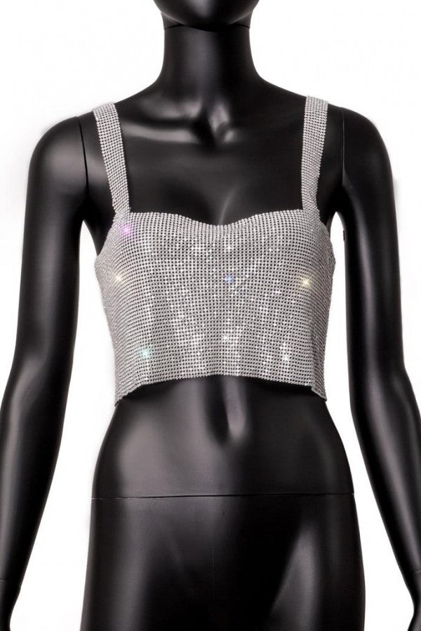 Luxe Rhinestone Crystal Top