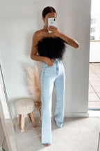 Noir Fur Crop Top