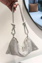 Luxe Silver Rhinestone Bag