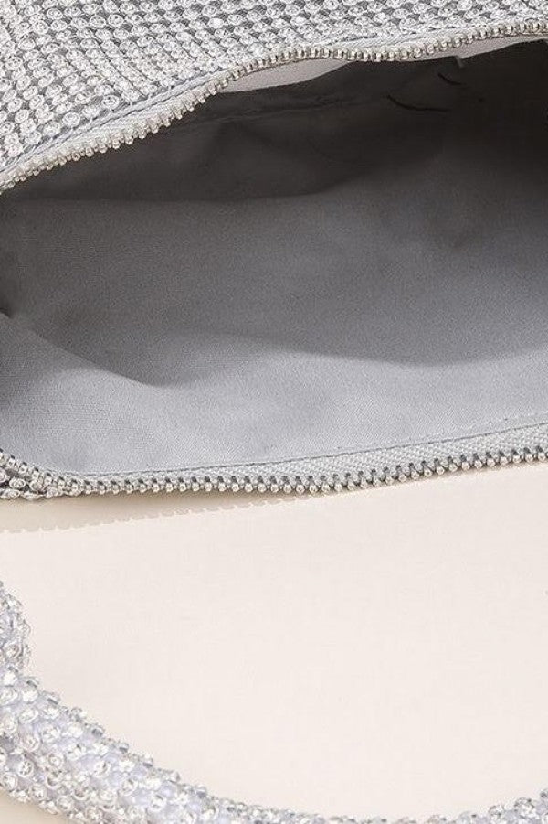 Luxe Silver Rhinestone Bag