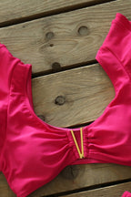 Tangerine Ruffle Bikini Set