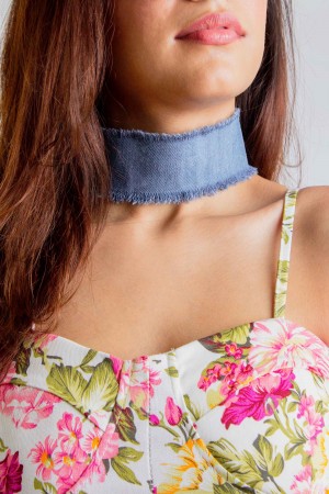 Sassy Denim Choker