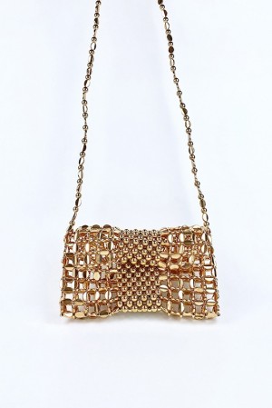 Golden Beaded Luxe Bag