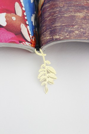 Leaf 18k Gold Plated Bookmark