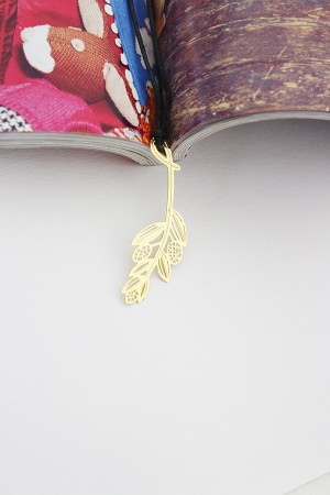 Leaf 18k Gold Plated Bookmark