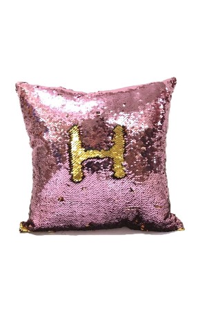 Pink Sequin Cushion Cover