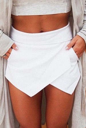 White Origami Shorts