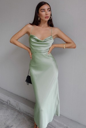 Jade Sheath Satin Dress