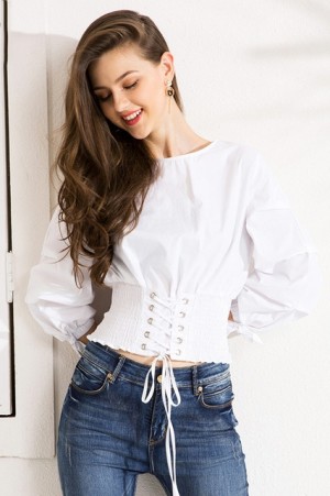 Blanc Corset Blouse