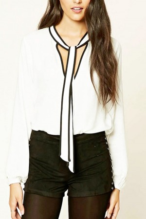 V Neck Tie Shirt