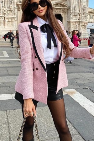 Pink Tweed Blazer