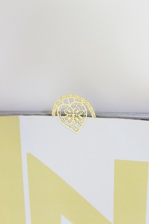 Heart 18k Gold Plated  Bookmark