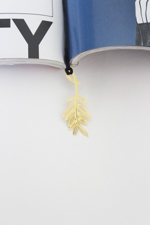 Leaf 18k Gold Plated Bookmark