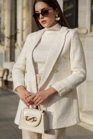 Ivory Icon Tweed Blazer