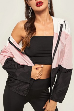 Color Block Bomber Jacket