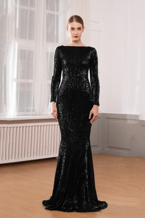 Noir Empire Luxe Gown