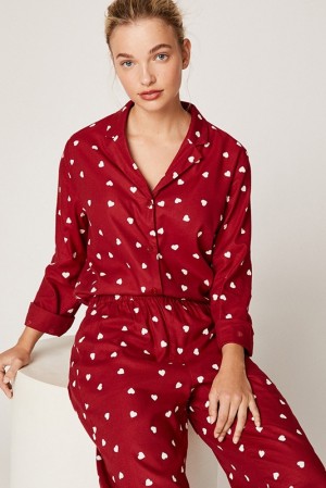 Amour Heart Satin Pajama Set