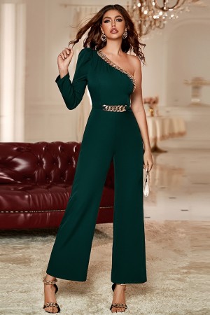Luxe Chain Emerald Jumpsuit