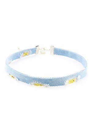 Glitter Denim Choker