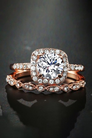 Diamante Rose Gold Rings