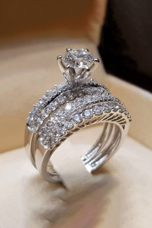 Diamante Queen Rings - Set of 2