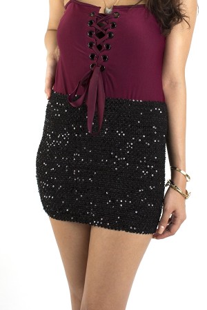 Black Sequin Skirt