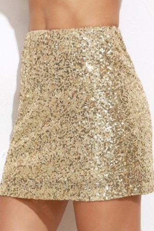 Gold Sequin Skirt